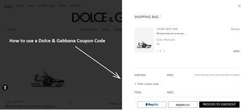 dolce and gabbana discount code.